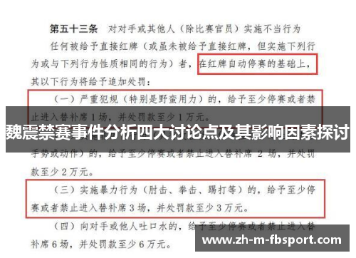 魏震禁赛事件分析四大讨论点及其影响因素探讨