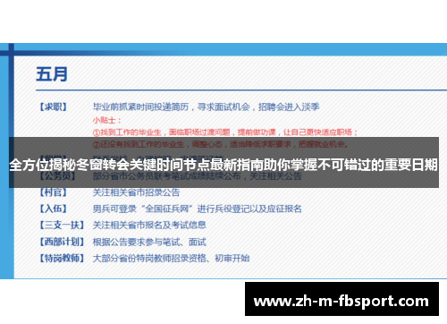 全方位揭秘冬窗转会关键时间节点最新指南助你掌握不可错过的重要日期